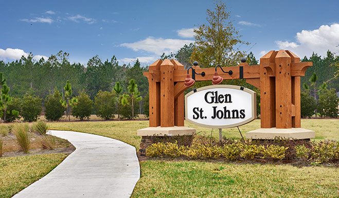 Entrance to the Glen St. Johns community in Jacksonville